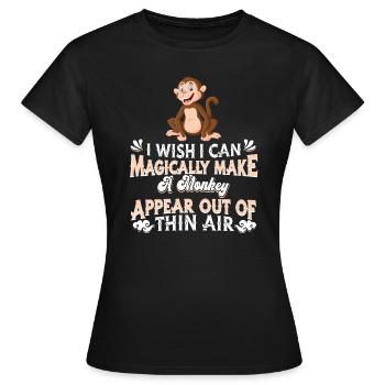 Monkey - Women's T-Shirt - black - Front - AI Model Female 172 dark (172cm)
