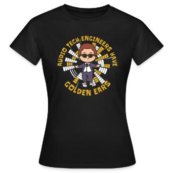 Tontechniker Sound Audio Engineer - Frauen T-Shirt - Schwarz - Vorne - AI Model Female 172 dark (172cm)