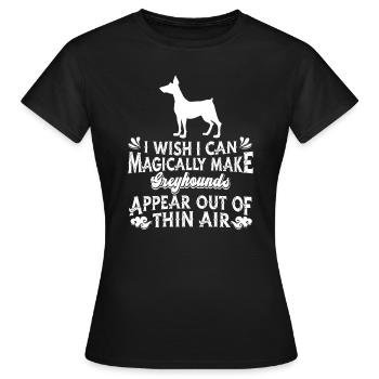 Chien Greyhound - T-shirt Femme - noir - Devant - AI Model Female 172 dark (172cm)