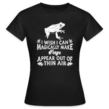 Frosch Frösche Amphibie - Frauen T-Shirt - Schwarz - Vorne - AI Model Female 172 dark (172cm)