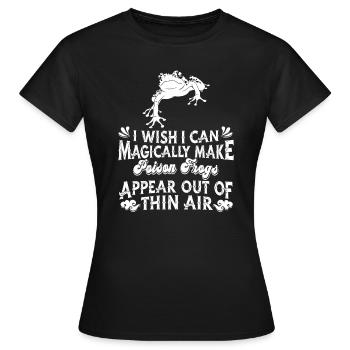 Frosch Frösche Amphibie - Frauen T-Shirt - Schwarz - Vorne - AI Model Female 172 dark (172cm)