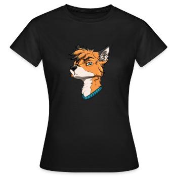 Furry Fandom Fursuits - Women's T-Shirt - black - Front - AI Model Female 172 dark (172cm)