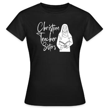 Professeur de religion Religieuse Religieuse - T-shirt Femme - noir - Devant - AI Model Female 172 dark (172cm)