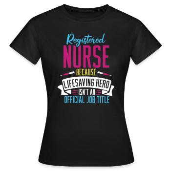 Infirmier - T-shirt Femme - noir - Devant - AI Model Female 172 dark (172cm)