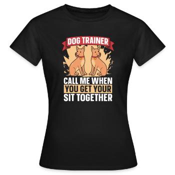 Dresseur de chiens Dresseur de chiens - T-shirt Femme - noir - Devant - AI Model Female 172 dark (172cm)