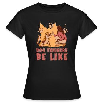 Dog Trainer Dog Trainer - Women's T-Shirt - black - Front - AI Model Female 172 dark (172cm)