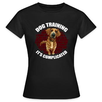 Hundetrainer Hundetrainer - Frauen T-Shirt - Schwarz - Vorne - AI Model Female 172 dark (172cm)