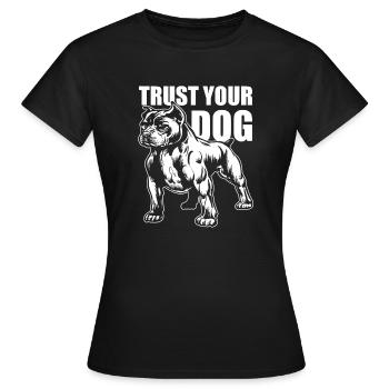 Dog Trainer Dog Trainer - Women's T-Shirt - black - Front - AI Model Female 172 dark (172cm)