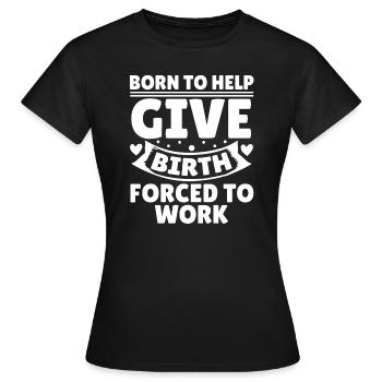 Midwife Fun Future Midwife - Women's T-Shirt - black - Front - AI Model Female 172 dark (172cm)