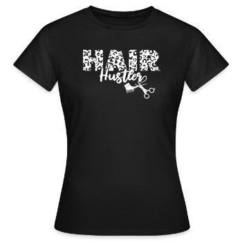 Hairdresser Hairstylist Scissors Hair Hustler - Women's T-Shirt - black - Front - AI Model Female 172 dark (172cm)