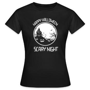 Halloween Unheimliche Nacht - Frauen T-Shirt - Schwarz - Vorne - AI Model Female 172 dark (172cm)