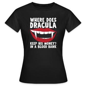 Halloween Drôle de Dracula - T-shirt Femme - noir - Devant - AI Model Female 172 dark (172cm)