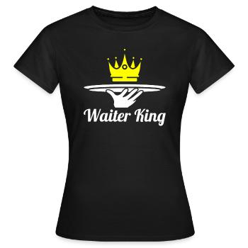 Serveur Serveuse King - T-shirt Femme - noir - Devant - AI Model Female 172 dark (172cm)