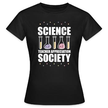 Wissenschaft Wissenschaftler Gesellschaft - Frauen T-Shirt - Schwarz - Vorne - AI Model Female 172 dark (172cm)