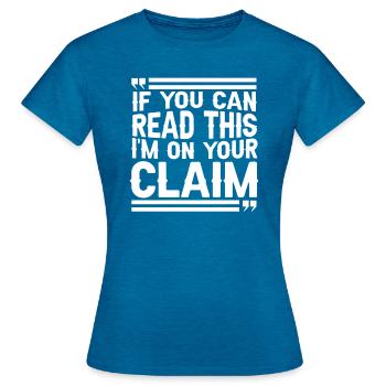 Prospectors Digging Treasure - Women's T-Shirt - antique blue sapphire heather - Front - AI Model Female 172 dark (172cm)