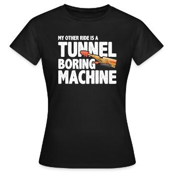 Engineer Tunnel Mining Engineer - Women's T-Shirt - black - Front - AI Model Female 172 dark (172cm)