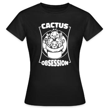 Kaktus Garten Kaktus - Frauen T-Shirt - Schwarz - Vorne - AI Model Female 172 dark (172cm)
