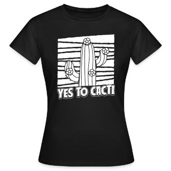 Kaktus Garten Kaktus - Frauen T-Shirt - Schwarz - Vorne - AI Model Female 172 dark (172cm)