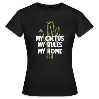 Kaktus Garten Kaktus - Frauen T-Shirt - Schwarz - Vorne - AI Model Female 172 dark (172cm)