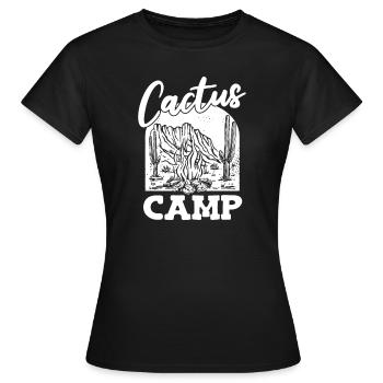 Cactus Jardin Cactus - T-shirt Femme - noir - Devant - AI Model Female 172 dark (172cm)