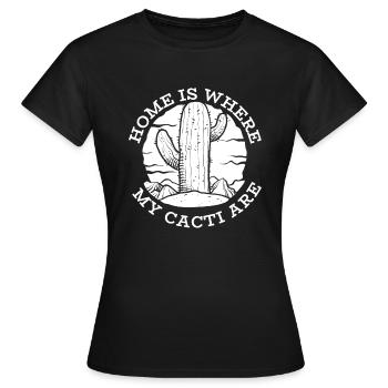 Kaktus Garten Kaktus - Frauen T-Shirt - Schwarz - Vorne - AI Model Female 172 dark (172cm)