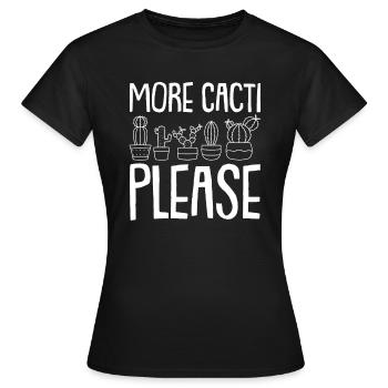 Kaktus Garten Kaktus - Frauen T-Shirt - Schwarz - Vorne - AI Model Female 172 dark (172cm)