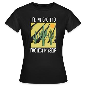 Cactus Jardin Cactus - T-shirt Femme - noir - Devant - AI Model Female 172 dark (172cm)