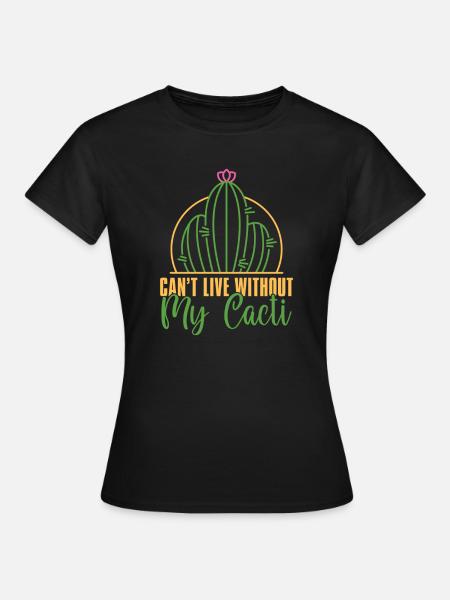 Kaktus Garten Kaktus - Frauen T-Shirt - Schwarz