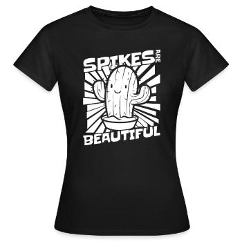 Cactus Jardin Cactus - T-shirt Femme - noir - Devant - AI Model Female 172 dark (172cm)