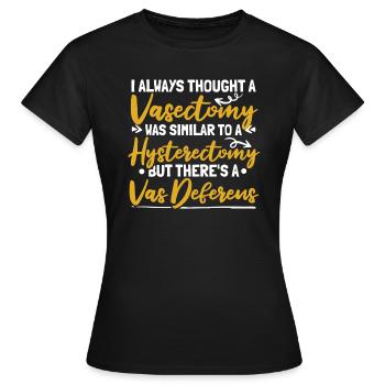 Hysterektomie Komisch - Frauen T-Shirt - Schwarz - Vorne - AI Model Female 172 dark (172cm)
