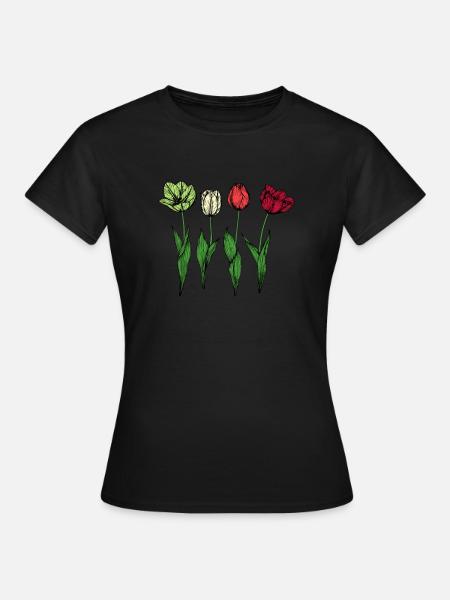 Tulpen Tulpen - Frauen T-Shirt - Schwarz