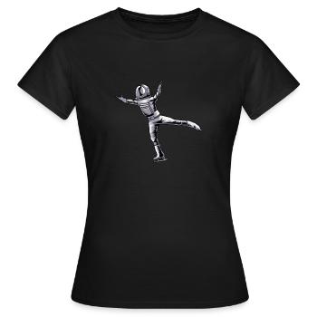 Figure Skating Figure Skating Astronaut - Women's T-Shirt - black - Front - AI Model Female 172 dark (172cm)
