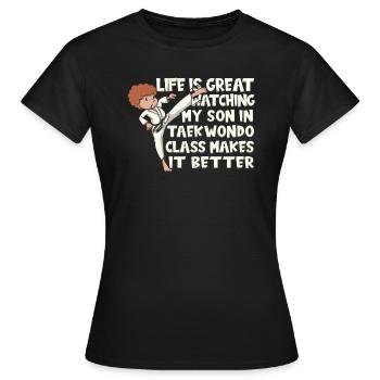 Taekwondo Mama Taekwondo Mama - Women's T-Shirt - black - Front - AI Model Female 172 dark (172cm)