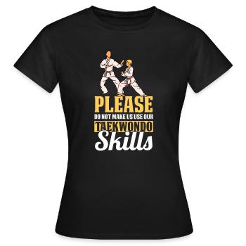 Taekwondo Taekwondo Mama - T-shirt Femme - noir - Devant - AI Model Female 172 dark (172cm)