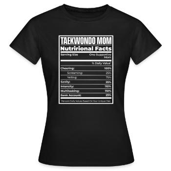 Taekwondo Nutritional Information - Women's T-Shirt - black - Front - AI Model Female 172 dark (172cm)