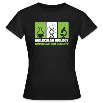 Biologiste Biologiste moléculaire - T-shirt Femme - noir - Devant - AI Model Female 172 dark (172cm)