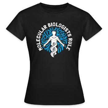Biologiste Biologiste Biologiste moléculaire ADN - T-shirt Femme - noir - Devant - AI Model Female 172 dark (172cm)