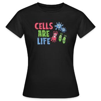 Biologie Biologe Zellen Molekularbiologe - Frauen T-Shirt - Schwarz - Vorne - AI Model Female 172 dark (172cm)