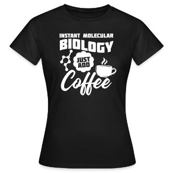 Biologiste Biologiste Café Biologiste moléculaire - T-shirt Femme - noir - Devant - AI Model Female 172 dark (172cm)
