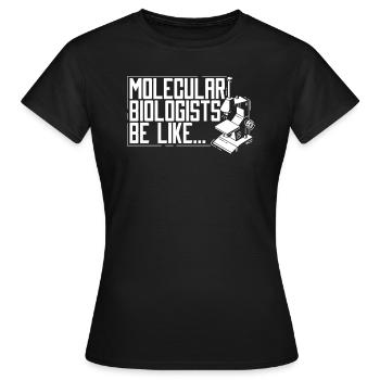 Biologiste Biologiste Microscope Biologiste moléculaire - T-shirt Femme - noir - Devant - AI Model Female 172 dark (172cm)