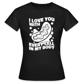 Biologiste Biologiste Cellulaire Biologiste moléculaire - T-shirt Femme - noir - Devant - AI Model Female 172 dark (172cm)