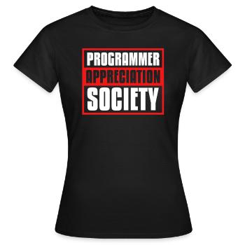 Entwickler Coder Programmierer Gesellschaft - Frauen T-Shirt - Schwarz - Vorne - AI Model Female 172 dark (172cm)