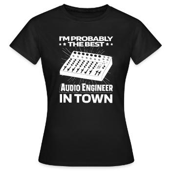 Sound Engineer Mixer - Women's T-Shirt - black - Front - AI Model Female 172 dark (172cm)