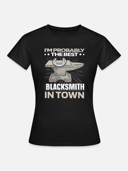 Schmied Metallbauer Amboss - Frauen T-Shirt - Schwarz