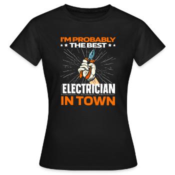 Elektriker Elektroniker Zange - Frauen T-Shirt - Schwarz - Vorne - AI Model Female 172 dark (172cm)