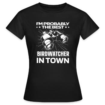 Jumelles ornithologiques - T-shirt Femme - noir - Devant - AI Model Female 172 dark (172cm)
