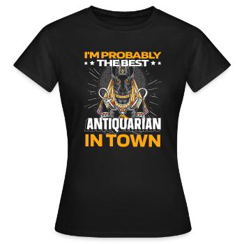 Antiquitäten Antiquitätenhändler Anubis - Frauen T-Shirt - Schwarz - Vorne - AI Model Female 172 dark (172cm)