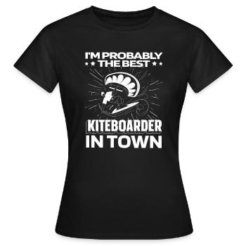 Kitesurfer Kitesurf Kitesurf Drôle - T-shirt Femme - noir - Devant - AI Model Female 172 dark (172cm)