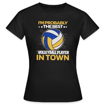 Volleyball volleyball players - Women's T-Shirt - black - Front - AI Model Female 172 dark (172cm)
