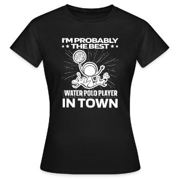Wasserball Wasserballer Lustig - Frauen T-Shirt - Schwarz - Vorne - AI Model Female 172 dark (172cm)